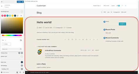 Image result for WordPress Theme Customizer Add Colors