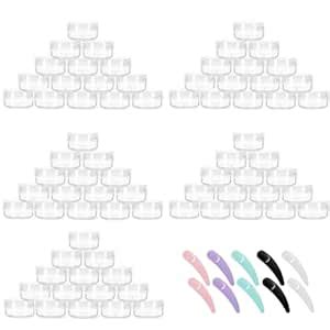 100 Packs Cosmetic Containers with Lids and 10 Pcs Cosmetic Spatula Lip ...
