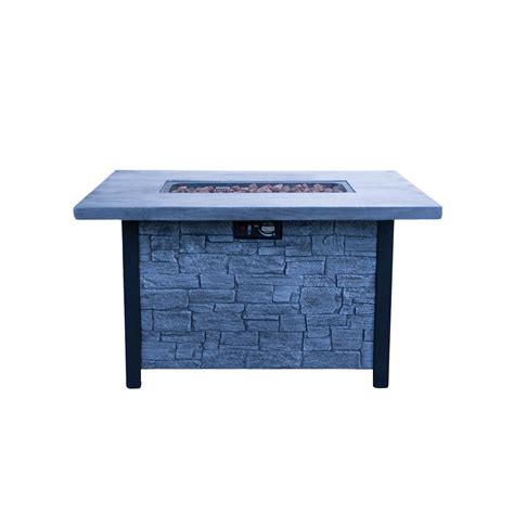 Home Decor 44" W X 25" H Outdoor Patio Propane Gas Fire Pit Table ...