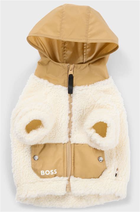 BOSS - Dog fleece jacket with Double B monogram - Beige