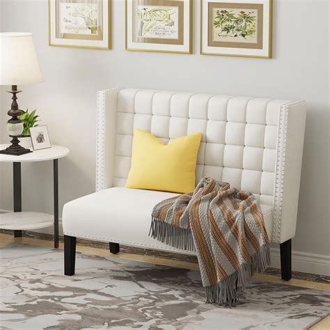 Andeworld Modern Loveseat Settee Bench Sofa Couch, Upholstered ...