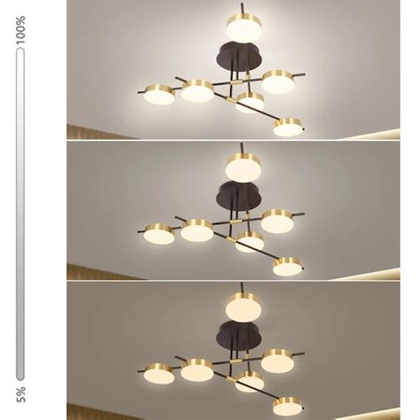 Bayfeve Modern Sputnik Chandelier 6 -Light Brass Modern/contemporary ...