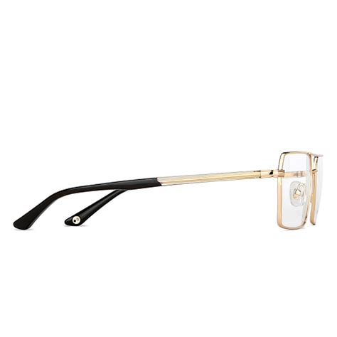 Buy Gold Transparent Brown Full Rim Rectangle John Jacobs Supreme Steel ...