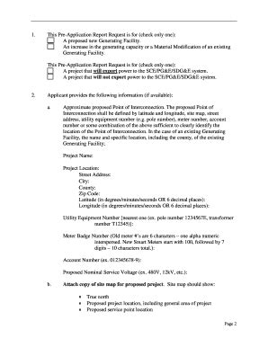 Fillable Online Rule 21 Pre-Application Report Request Form - Pacific ...