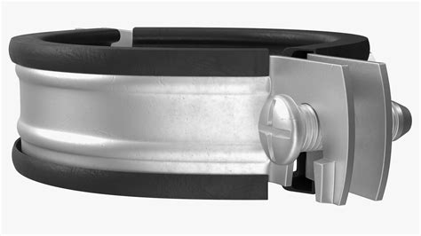 3D Stainless Steel Pipe Clamp with Insert model | 3D Molier International