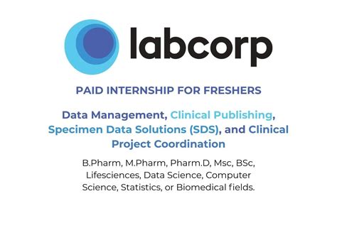 Labcorp Global Internship Program | Paid Clinical Data & Project ...