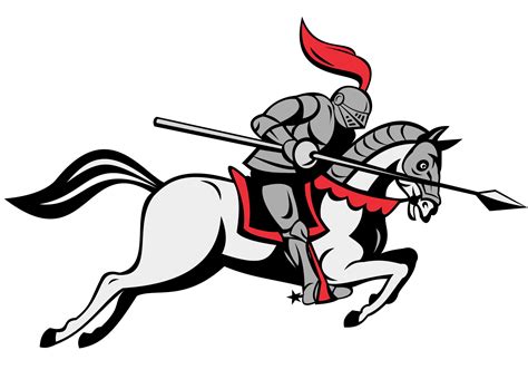 knight with lance riding horse 12916811 PNG