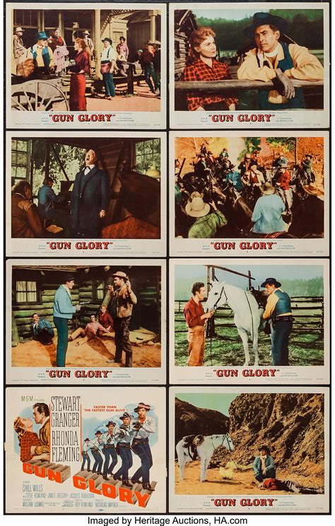 Gun Glory & Other Lot (MGM, 1957). Lobby Card Sets of 8 (2) (11" X ...