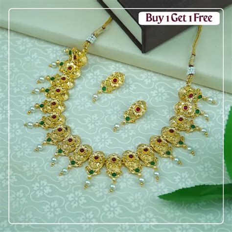 BHARGAV ARTS Diva Colorful Gold-Plated Jewellery Sets B1G1 By Bhargav ...