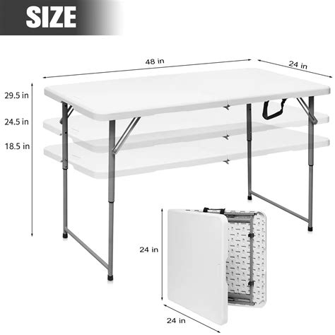 Snapklik.com : Byliable Folding Table 4 Foot Portable Heavy Duty ...