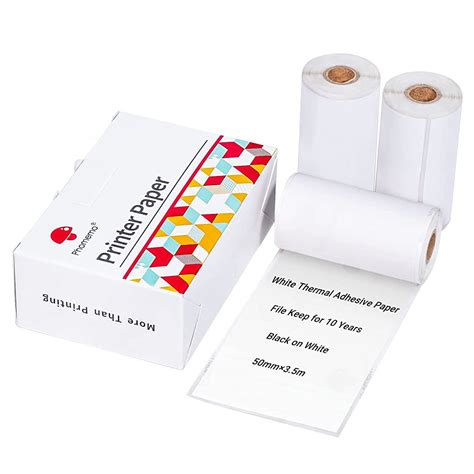 ZORBES® Thermal Printer Paper Poll 3 Pcs White Self-Adhesive Thermal ...