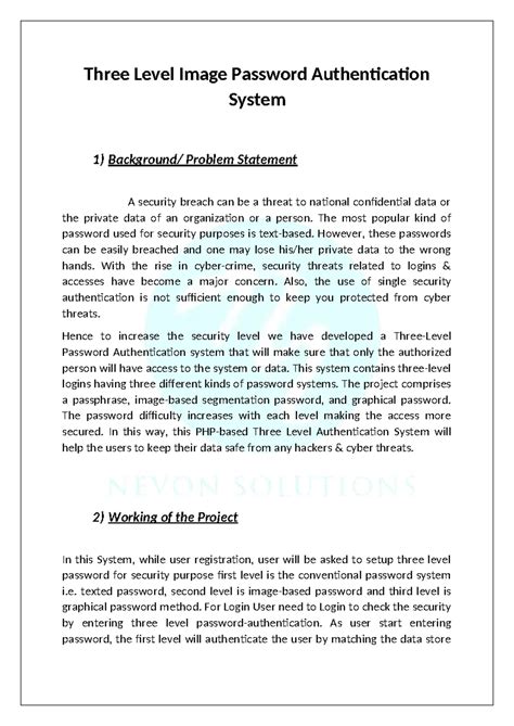 Three Level Password Auth System (P0108) - Security Enhancement Project ...