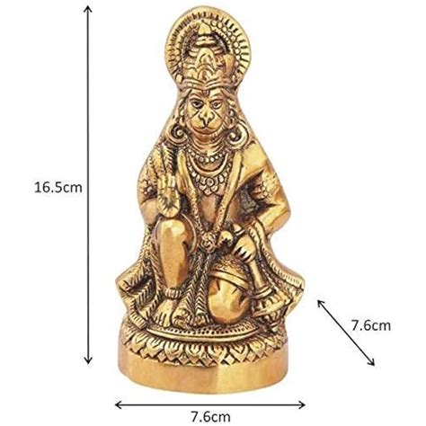 Krisha Krafts Hanuman ji Statue Sitting in Metal Hanuman ji Idol India ...