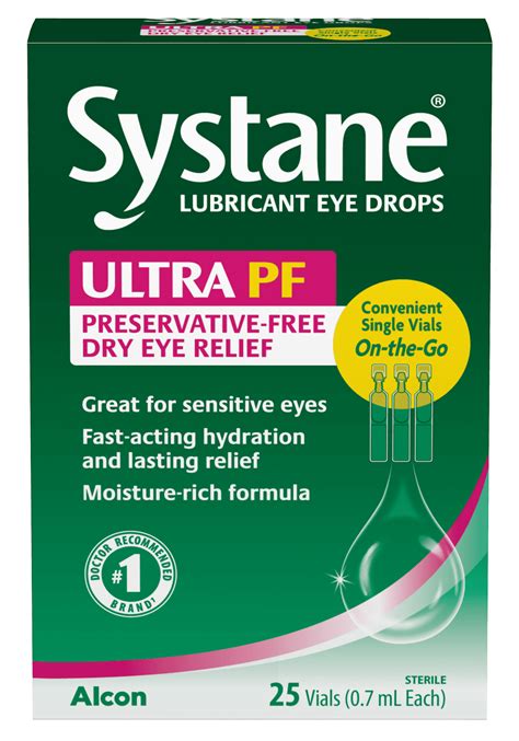 Buy Systane Ultra Lubricant Eye Drops for Dry Eye Symptoms, 25 ...
