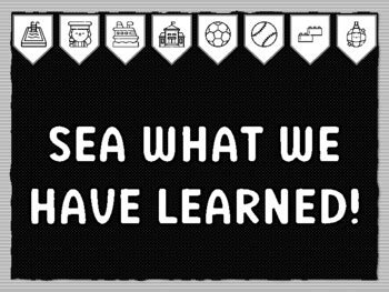 SEA WHAT WE HAVE LEARNED! End Of Year Theme Bulletin Board Kit ...
