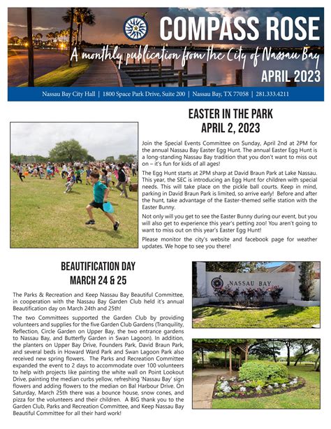 Nassau Bay Compass Rose Newsletter - April 2023 by City of Nassau Bay ...