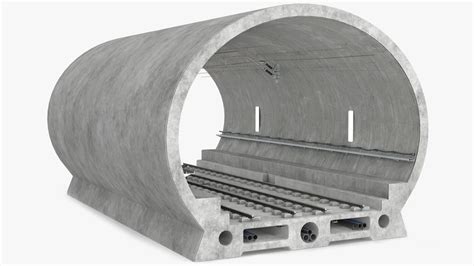 3D Railway Tunnel Section Straight | 3D Molier International