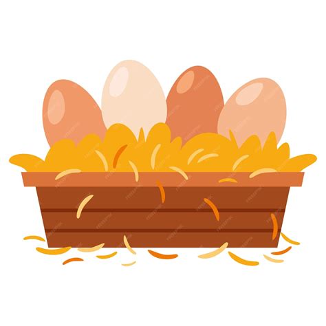 Premium Vector | Illustration of eggs in basket