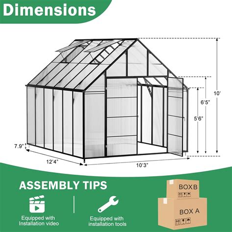 WACASA Greenhouses for Outdoors 10 x 12 FT, Polycarbonate India | Ubuy