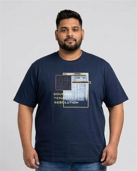 Navy Blue Courage Plus Size Tshirt- Premium Quality