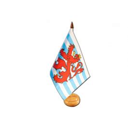 Drapeau de table Luxembourg Lion, petit drapeau - maison-des-drapeaux.com