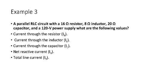 Image result for Parallel RLC Circuit Example