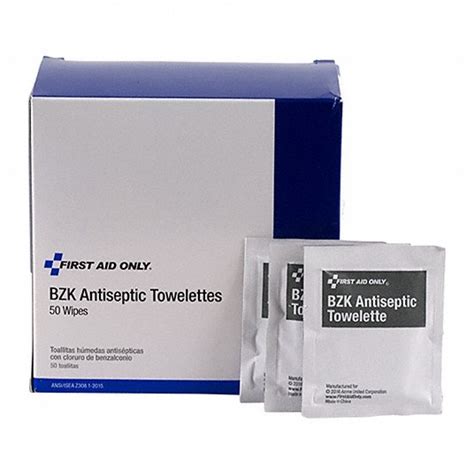 FIRST AID ONLY, Wipes, Benzalkonium Chloride, Topical Antiseptic Wipes ...
