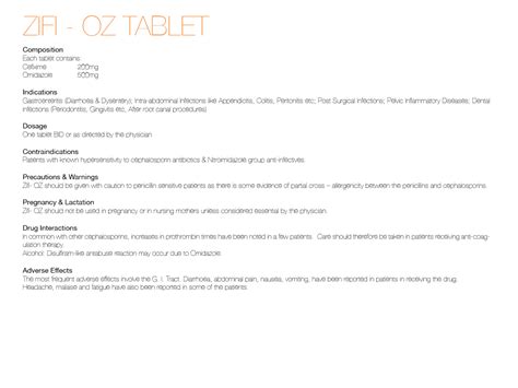 ZIFI - OZ TABLET