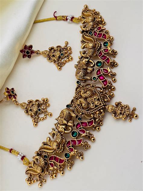 Premium Elephant Goddess Choker – Mannat Jewelz