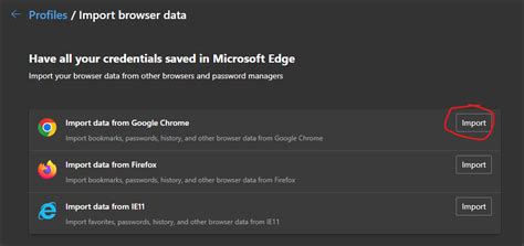 Import Browser Data 的图像结果