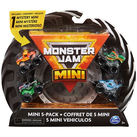 Buy Monster Jam, Official Mini Collectible Monster Trucks 5-Pack with 1 ...