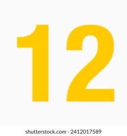 Image result for Yellow Number 12