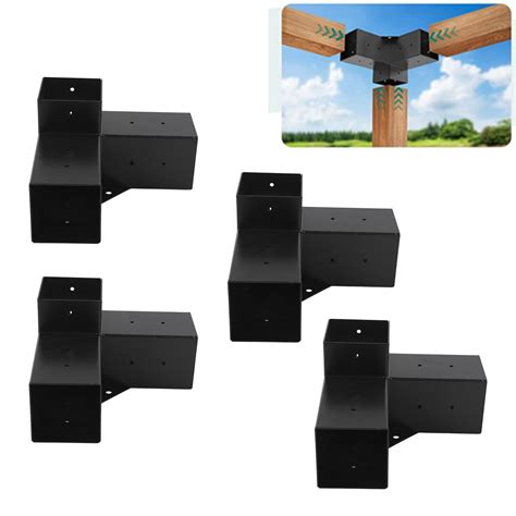 Pergola Corner Brackets Support Base Fence Post Holder Heavy Duty ...