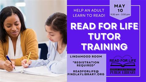Read for Life Tutor Training, 206 Broadway St, Findlay, OH, United ...