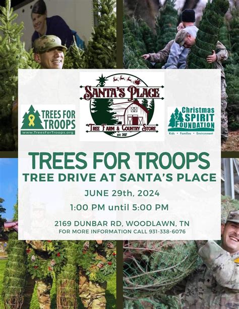 Trees For Troops Tree Drive at Santas Place , Santa's Place Christmas ...