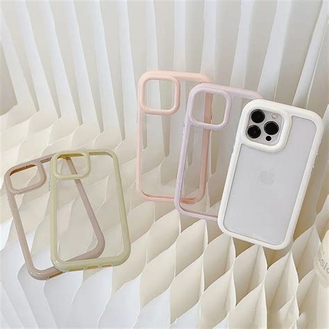 Clear Transparent Candy Color Bumper iPhone Hybrid Silicone Case – ATCASA
