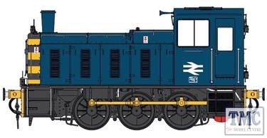 2072 Heljan O Gauge Class 03 un-numbered BR blue / wasps Flowerpot exhaust