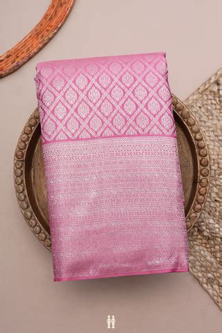 Kanchipuram Silk Saree In Orchid Pink With Brocade – Sundari Silks