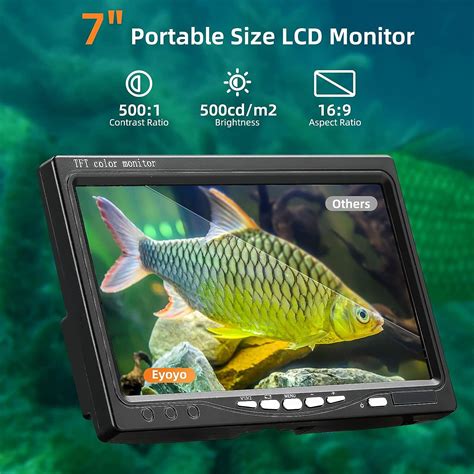 Eyoyo 30M/98ft Underwater Fishing Camera,1000TVL Camera, 7'' Monitor ...