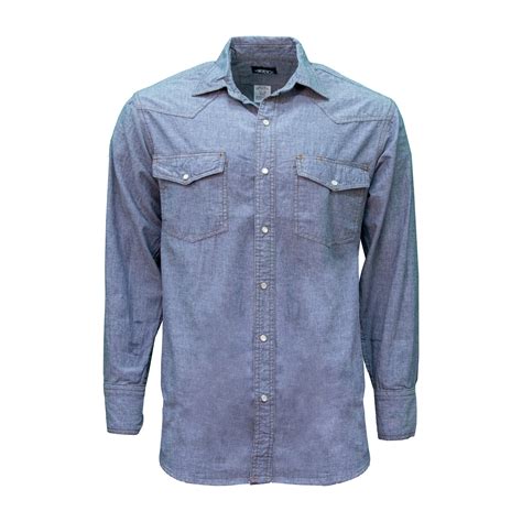 Blue Chambray Work Shirt - Short Sleeve - KEY Apparel