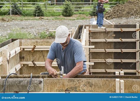 Construction Basement Concrete Wall Forms Editorial Stock Image - Image ...