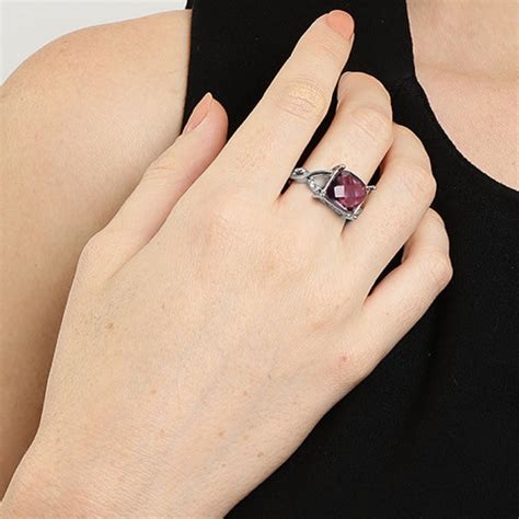 Buy Fabula Jewellery Purple & Silver Fashion Ring Online