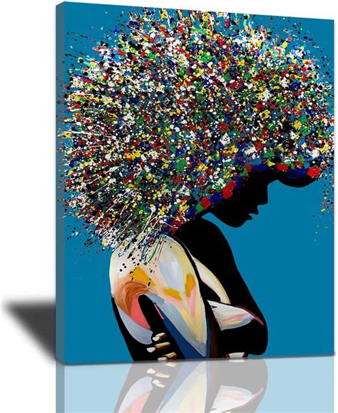 Buy African American Wall Art, Black Woman Graffiti Design Abstract ...