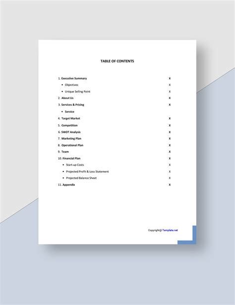 Business Plan Template for Students 的图像结果