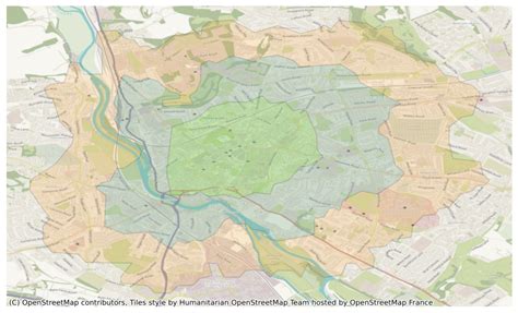 Valhalla OpenStreetMap API 的图像结果