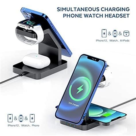 eller sante ® 3IN1 23W Magnetic Wireless Mag-Safe Charger Dock Station ...