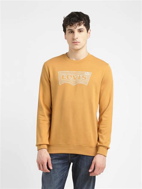 Men's Brand Logo Ochre Crew Neck Sweatshirt – Levis India Store