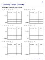 Image result for Ordering 3-Digit Numbers Worksheet