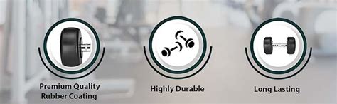 Buy YASH FITNESS Rubber Fixed Weight Dumbbell, Pair of 10Kg (10Kg X 2 ...