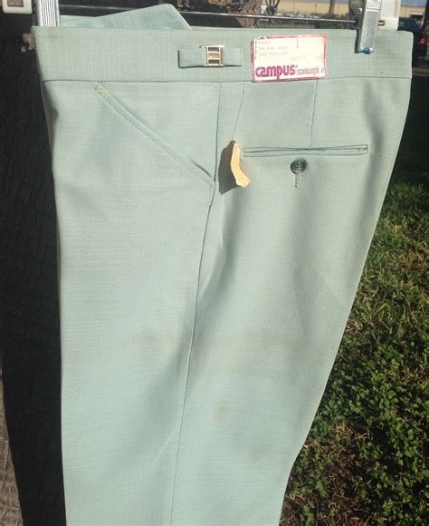 Campus Concept 2 Fern Green 70s Polyester Dress Flare Pants Zodiac's ...